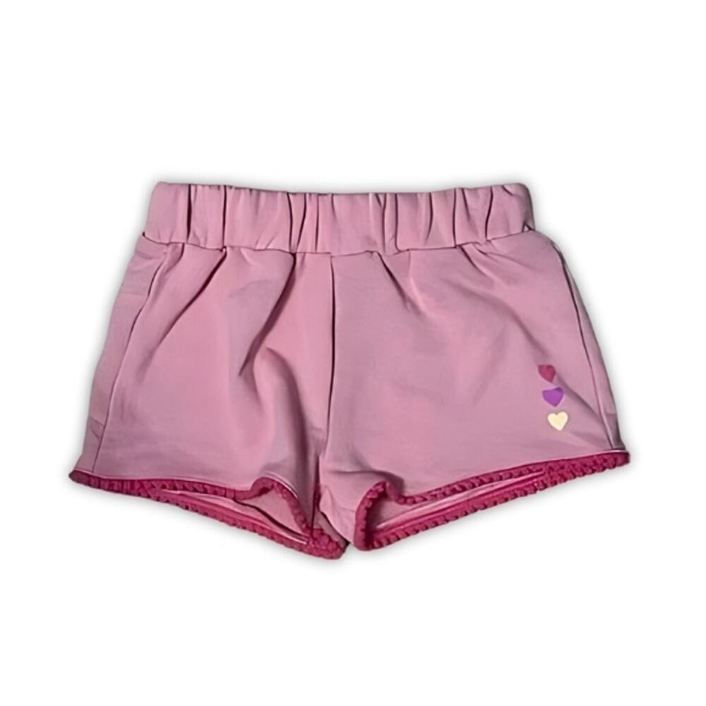 Juicy Couture Pull-On Shorts Elastic Waistband Sweet Heart Accents Pink Girls 4
